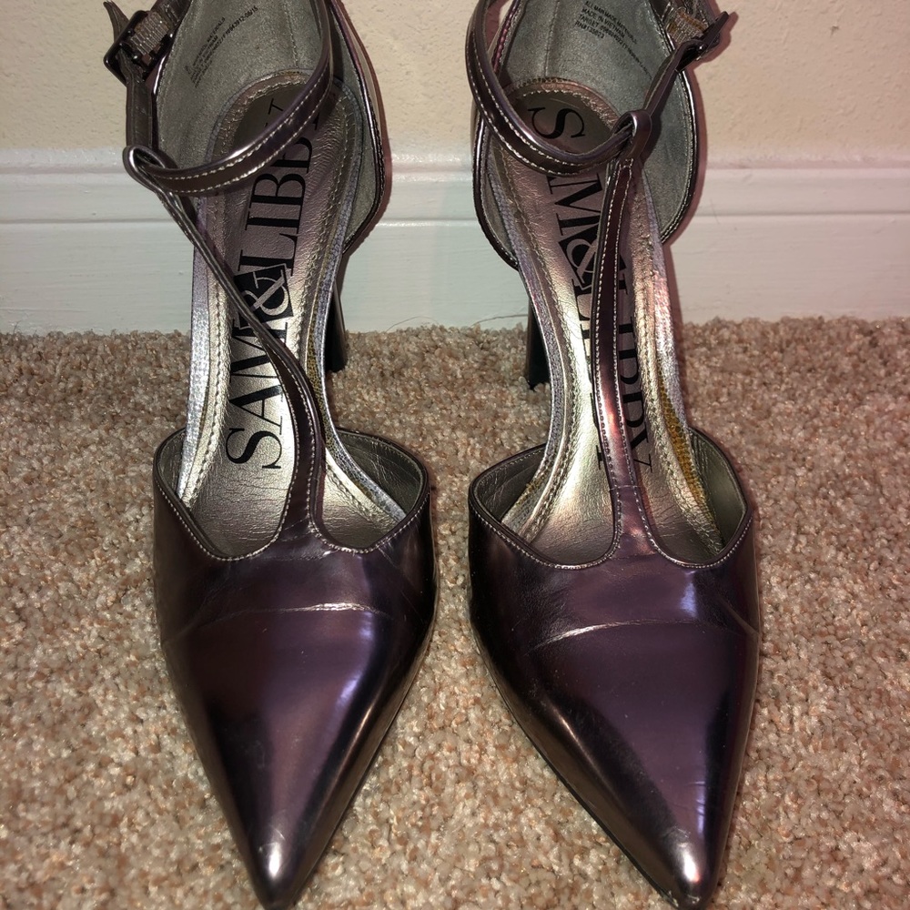 Sam & Libby Pewter Silver Pumps Daisy